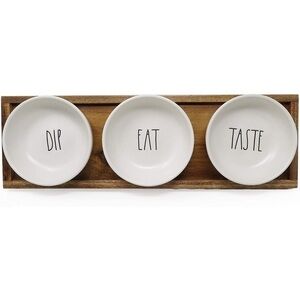 Rae Dunn 4 Piece DIP EAT TASTE | Serving  Set